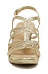 Rsvp Footwear Baylor Strappy Slingback Sandal In Gold Glitter