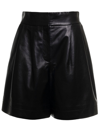 ALBERTA FERRETTI ALBERTA FERRETTI LEATHER PLEATED SHORTS