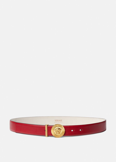 Versace Medusa Biggie Belt, Female, Burgundy, 105 Cm