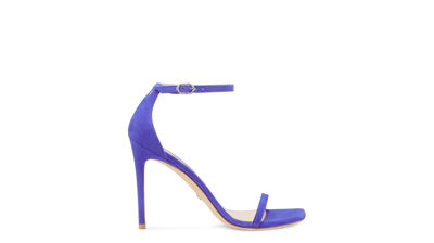 Stuart Weitzman Nudistcurve 100 Strap Sandal In Dusk Metallic