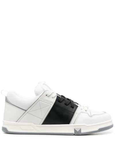 Valentino Garavani Men's White Leather Sneakers | ModeSens