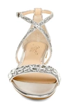 Jewel Badgley Mischka Osome Sandal In Silver Glitter