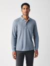 FAHERTY LONG-SLEEVE LUXE SOLID HEATHER POLO SHIRT