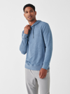 Faherty Slub Cotton Hoodie In Typhoon Blue