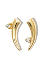 Adina Reyter 14kt Yellow Gold Thorn Diamond Stud Earrings In Gold
