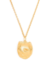 ALIGHIERI HAMMERED-PENDANT GOLD-PLATED NECKLACE