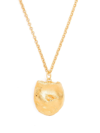 Alighieri Hammered-pendant Gold-plated Necklace In Gold
