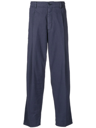 Moncler Relaxed Chino Trousers In Blue