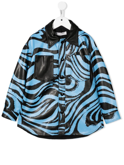 Philosophy Di Lorenzo Serafini Kids' Swirl-print Rain Jacket In Black