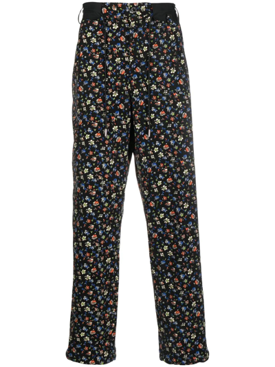 パンツ SACAI Floral print trousers White/Black Sacai Floral-print Trousers In Black | ModeSens