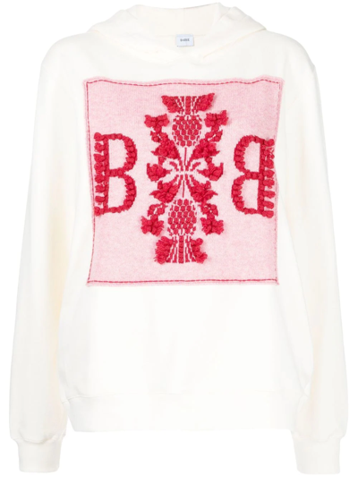 Barrie Embroidered Panelled Sweatshirt In Neutrals