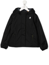 K-way Logo-patch Hooded Padded Jacket In Black