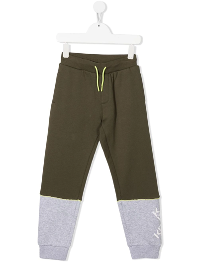 Kenzo Kids' Logo-print Detail Track Pants In Green