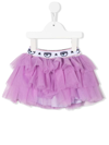 Chiara Ferragni Babies' Tiered Cotton Tulle Tutu Skirt In Violet