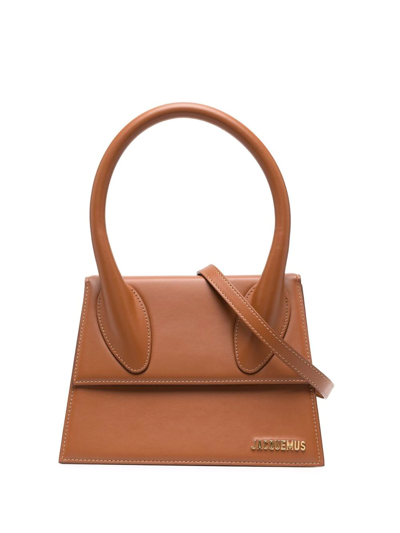 Jacquemus Large Le Chiquito Top-handle Bag In Brown