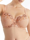 Pour Moi Sofia Embroidered Side Support Bra In Latte