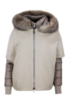 MOORER 3 IN ONE JACKET CONSISTING OF: INTERNAL DOWN JACKET IN REAL DOWN AND EXTERNAL HOOD WITH HOOD IN PURE