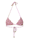 Tory Burch Printed Halterneck Triangle Bikini In Purple