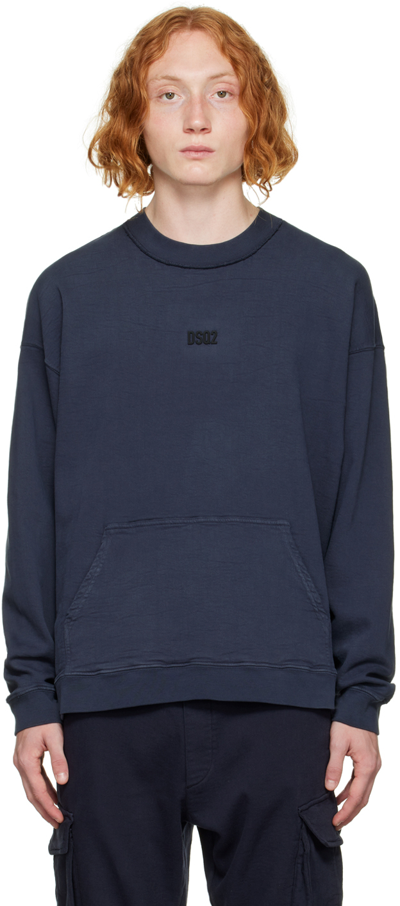 Dsquared2 Navy Mini Dsq2 Sweatshirt In 478 Dark Blue
