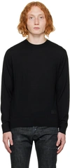 Dsquared2 Cotton Sweatshirt With Ribbed Cuffs And Hem In 900 Black