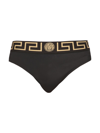 Versace Black Greca Border Swim Briefs In Black