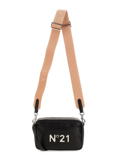 N°21 Shoulder Bag With Logo In Black