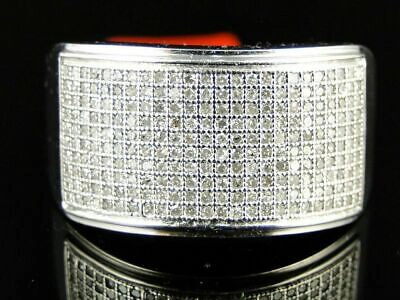 Pre-owned Earleen Jewels Attractive White Round Lab Created Gemstone With Men's Special Wedding Band Ring