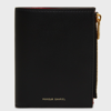 Mansur Gavriel Leather Bifold Wallet In Black/flamma