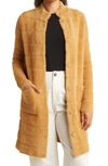 By Design Colette Quilted Faux Fur Jacket In Iced Coffee