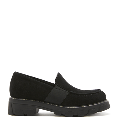 La Canadienne Doris Suede Loafer In Black