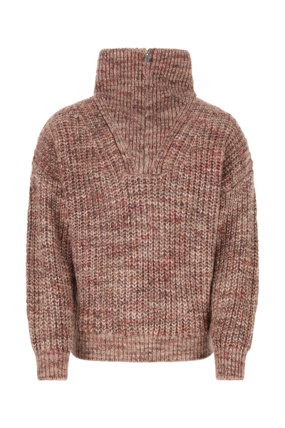 Isabel Marant Multicolor Acrylique Blend  Romuald Oversize Sweater Pink  Uomo Xl In Brown