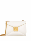 Valentino One Stud Nappa-leather Shoulder Bag In White