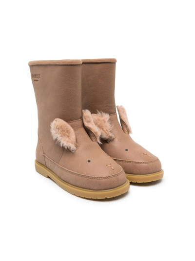 Donsje Kids' Wadudu Bunny-shaped Boots In Pink