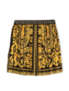 VERSACE TEEN BAROCCO PRINT PLEATED SKIRT