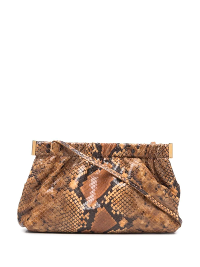 Nanushka Snakeskin-effect Crossbody Bag In Brown