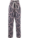 Etro Abstract-pattern Tapered-leg Trousers In Blue