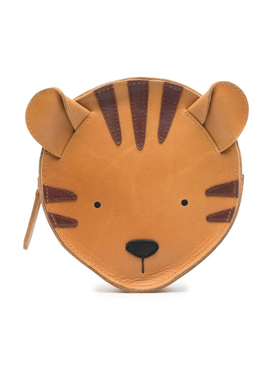 Donsje Kids' Kapi Classic Tiger Leather Backpack In Brown