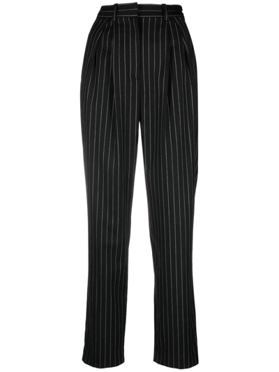 Iro Pinstripe Straight-leg Trousers In Black