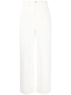 Loulou Studio Attu Organic Cotton Wide Leg Jeans In White