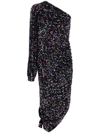 Amen Asymmetric Sequin Dress In Black