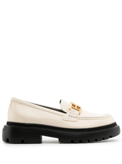 Bally Gioia Bone Moccasins In White