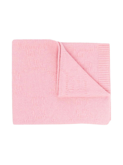 Gucci Kids' Wool Knit Scarf In Pink