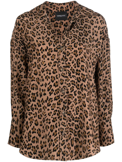 Simonetta Ravizza Megan Leopard-print Shirt In Brown