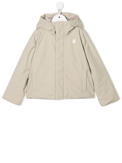 K-way Kids' Beige Apicreated Coat In Neutrals