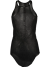 Rick Owens Raw-cut Hem Tank Top In Black
