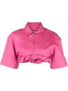 JACQUEMUS LA CHEMISE SILPA CROPPED SHIRT