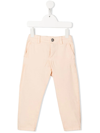 Roberto Cavalli Junior Babies' Patch-detail Straight-leg Trousers In Neutrals