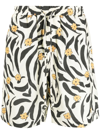 Nanushka Men's Doxxi Printed Drawstring Shorts In Neutrals