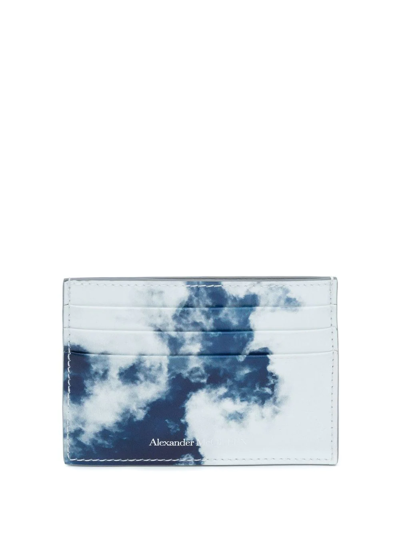 Alexander Mcqueen Graphic-print Leather Cardholder In White