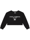 DOLCE & GABBANA LOGO-EMBROIDERED COTTON HOODIE